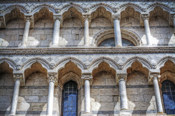 Naklejka premium close up of arches in an historic building in Pisa