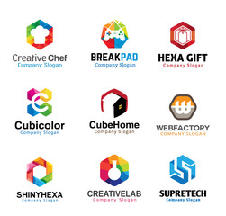 Hexagonal shapes Design Illustration