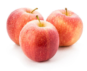 Fresh Red apples isolated on white background