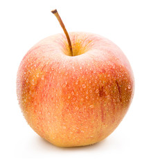 Ripe apple on a white background