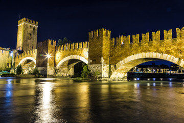 Fototapeta na wymiar Castle Vecchio in Verona, Italy