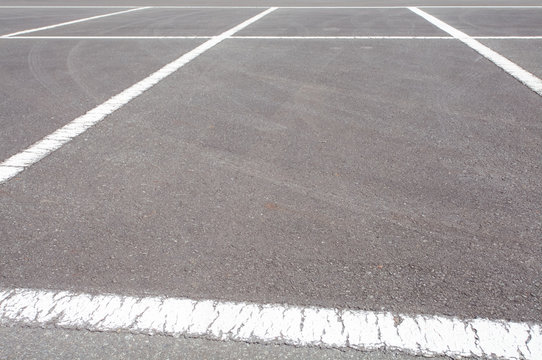 Empty Space in a car parking Lot..