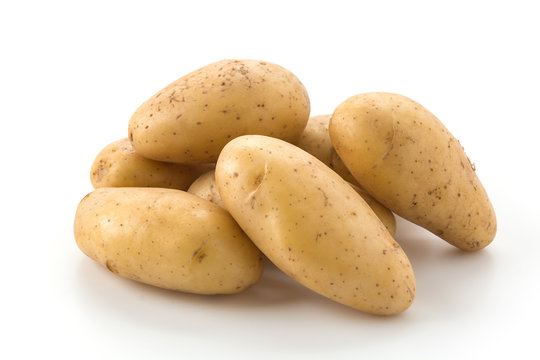 fresh potato on white background