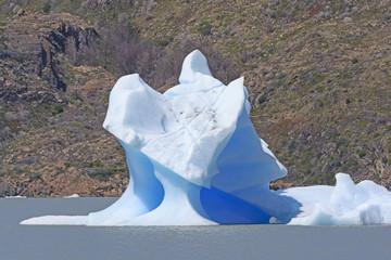 Unusual Iceberg on a Glacial Lake
