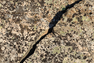 Large crack in the rock