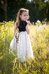 portrait of a little girl in the park