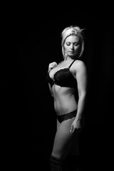 Obraz premium Physically Fit Caucasian Blonde Female