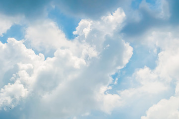 white clouds / blue sky background with white clouds