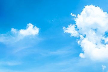 Naklejka na ściany i meble white clouds / blue sky background with white clouds