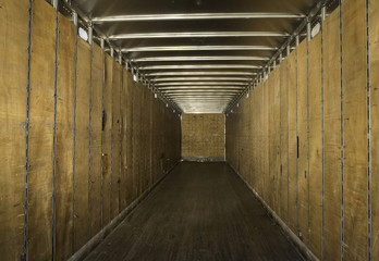 Empty old truck trailer