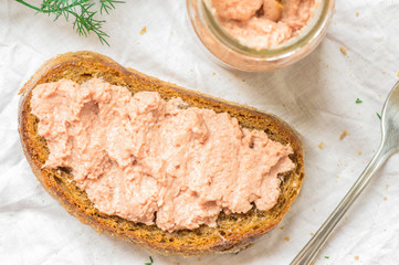 Sandwich with meat pate
