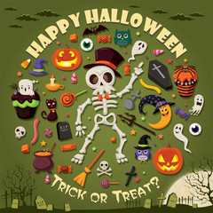 Vintage Halloween poster design