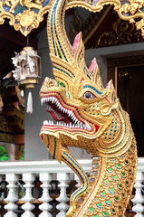 Phaya Naga serpent at Wat Pra Singh, Chiang Mai, Thailand