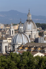Fototapeta na wymiar View of Rome from Castel Sant'Angelo