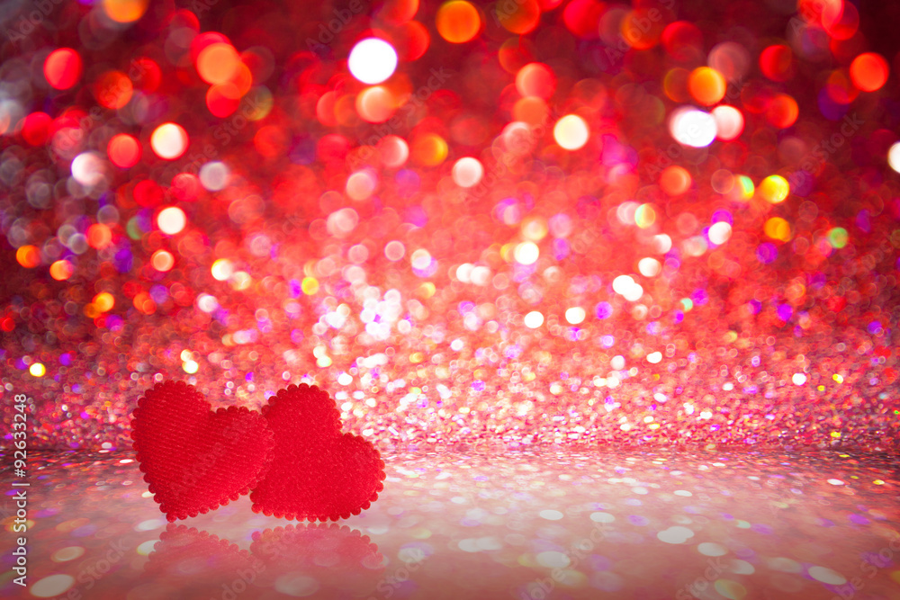 Wall mural bokeh lights background with multi colors with motion blur.