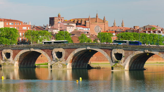View of Toulouse in the evening