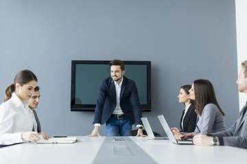 Young people working in the office