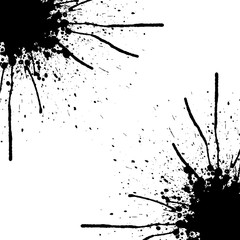 splatter black color background design.illustration vector