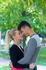 Fototapeta premium young happy couple in love