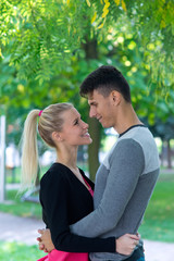 Fototapeta premium young happy couple in love