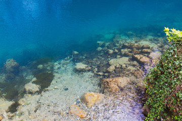 Fototapeta na wymiar Small pond with stones