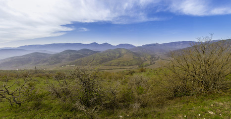 Fototapeta na wymiar Mountains and hills of Crimea