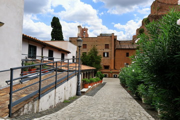 View on Wall of Basilica Santa Maria degli Angeli e dei Martiri