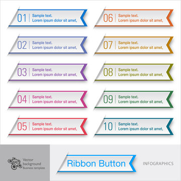 Vector Graphic #Ribbon Buttons