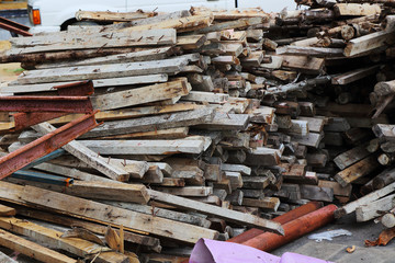 Pile of Old Wood from Market Building