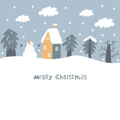 Fototapeta na wymiar Merry Christmas card design 2016