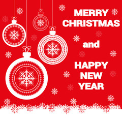 Vector holiday banner happy new year and merry christmas