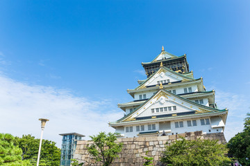 Osaka castle in Japan