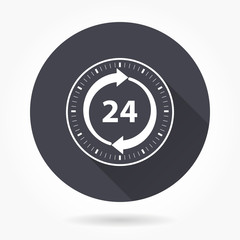 24 hour service icon.