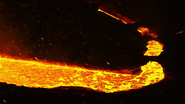 Cast iron in molten form