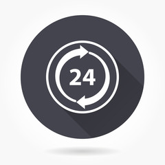 24 hour service icon.
