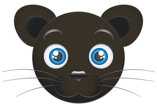  Cartoon panther cub – Stock Illustration 
