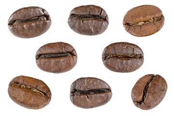 Coffee beans. Isolated on white background.