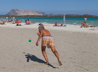 On the beach of La Cinta.