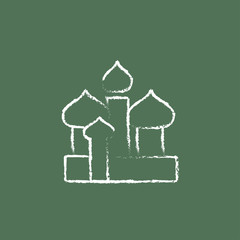 Orthodox church icon drawn in chalk.