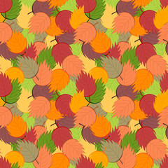 Ornate simple beauty leaves seamless pattern. Abstract original background.