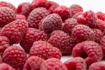 Sweet raspberry isolated on white background 