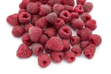 Sweet raspberry isolated on white background 