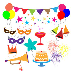 Party celebration elements vector