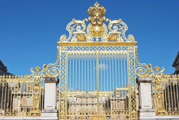 Golden gate at palace of versailles