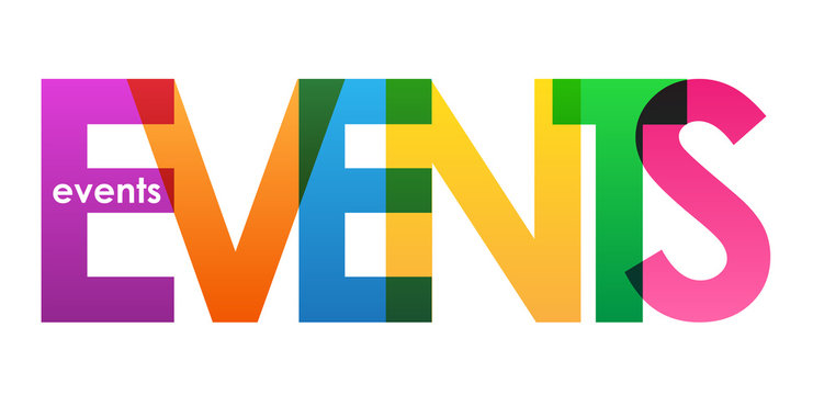 EVENTS Overlapping Letters Vector Icon