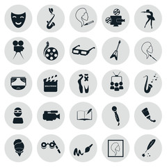 Set of twenty five art icons