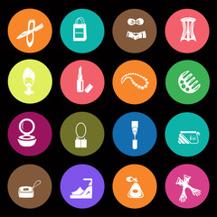 Set of sixteen beauty and fasion icons