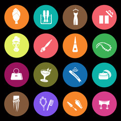 Set of sixteen beauty and fasion icons