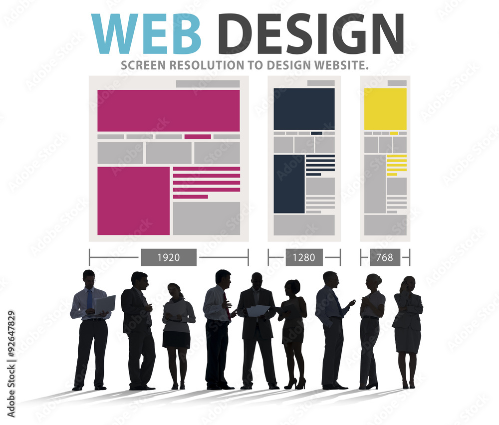 Poster web design network website ideas media information concept