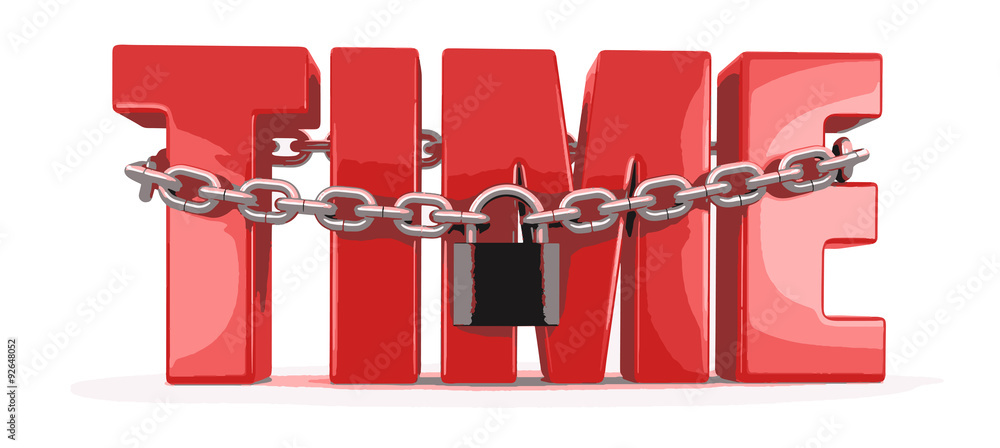Poster time and lock (clipping path included)